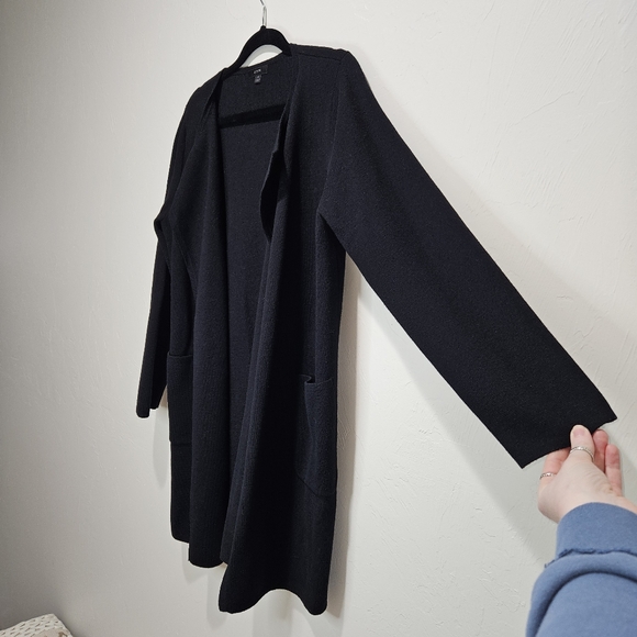 J. Crew Juliette Collarless Sweater Blazer Open Cardigan Women's Medium Black - Picture 12 of 15